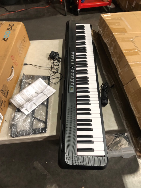 Photo 2 of ***USED - POWERS ON - UNABLE TO TEST FURTHER***
Digital Piano 88 Key Full Size Semi Weighted Electronic Keyboard Piano with Music Stand