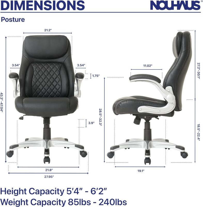 Photo 4 of (READ FULL POST) Nouhaus +Posture Ergonomic PU Leather Office Chair