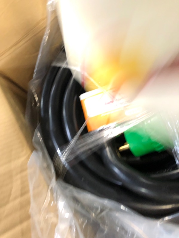 Photo 1 of addlon 50 Amp 50 Feet RV/EV Extension Cord with Adapter 30M/50F, Heavy Duty 6/3+8/1 STW AWG Gauge 4 Prong Power Cord, NEMA 14-50P to 14-50R, Tesla Model 3-S-X-Y,Black-Green, ETL Listed 50 FT - 50A