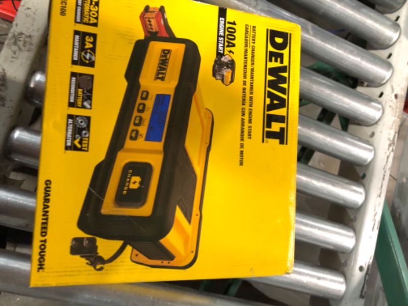 Photo 2 of DEWALT DXAEC100 DXAEC100 Professional 30-Amp Battery Charger and 3-Amp Maintainer with 100-Amp Engine Start, Yellow