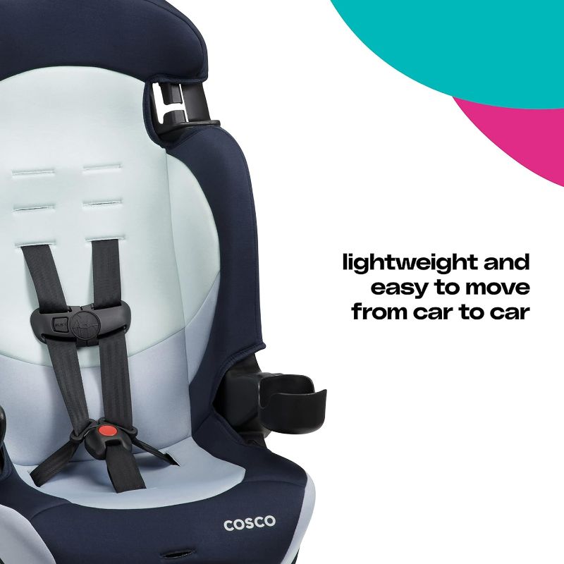 Photo 4 of (USED READ NOTES) Cosco Finale DX 2-in-1 Booster Car Seat, Forward Facing 40-100 lbs, Rainbow