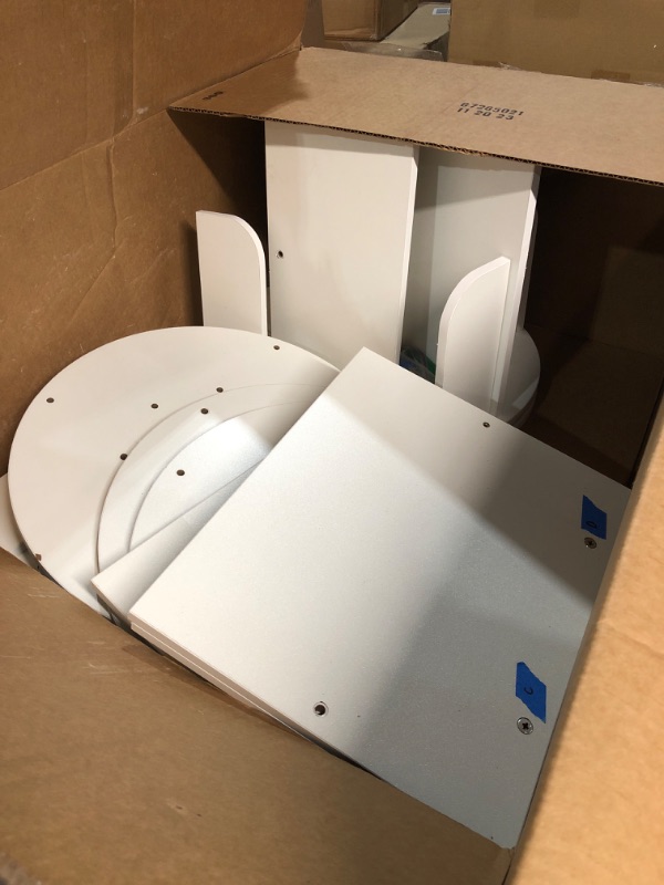 Photo 1 of Besiost Rotating Bookshelf, Wood Corner Bookshelf White