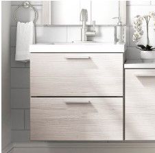 Photo 1 of **MISSING PIECES SEE NOTES**
Style Selections Acadia 24-in White Single Sink Bathroom Vanity with White Cultured Marble Top
