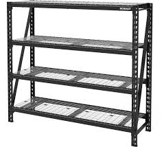 Photo 1 of Kobalt Steel Heavy Duty 4-Tier Utility Shelving Unit (77-in W x 24-in D x 72-in H), Black
