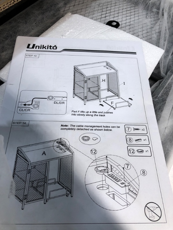 Photo 2 of Unikito 3-Tier Lateral Office Filing Cabinets with Socket and USB Charging Port Rusitc Brown