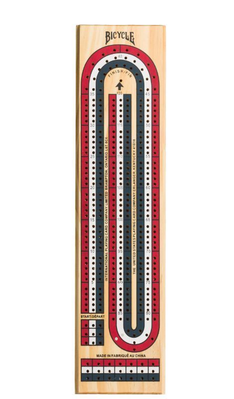 Photo 1 of Bicycle 3-Track Color Coded Wooden Cribbage Board Games Bicycle 3-Track Cribbage Board 2 pack