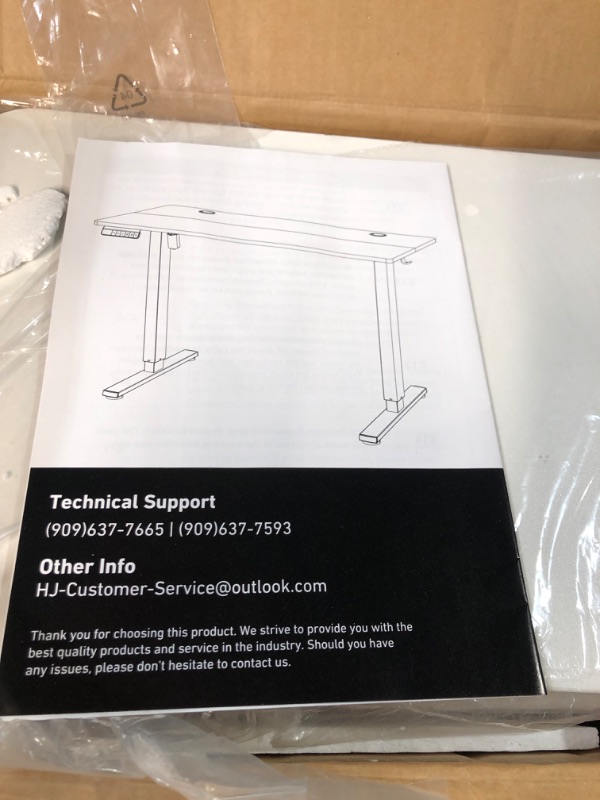 Photo 3 of **NONREFUNDABLE**FOR PARTS OR REPAIR**SEE NOTES**
Sweetcrispy Standing Desk, Stand Up Desk, Electric Standing Desk with Splice Board 40''x 24'' White