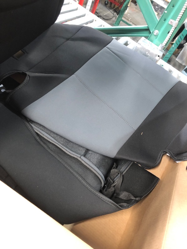 Photo 3 of Coverking - SPC131 Custom Fit Seat Cover for Jeep Wrangler TJ 2-Door Charcoal with Black Sides