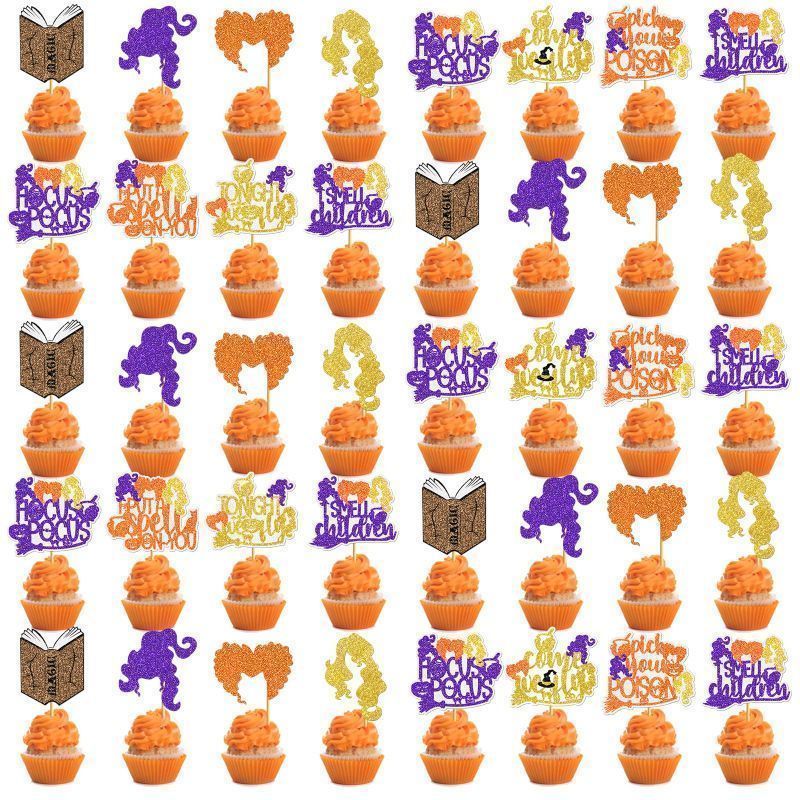 Photo 1 of 40Pcs Hocus Pocus Cupcake Toppers 2 pack(80 pcs)