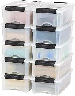 Photo 1 of ***Partial Set
IRIS 10pk 5qt Stack & Pull Storage Box clear
6 count