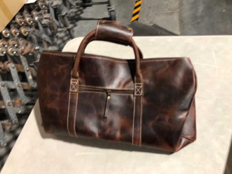 Photo 4 of ***USED - NO PACKAGING***
21 Inch Genuine Buffalo Leather Travel Duffle Bag 