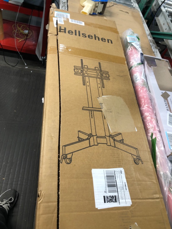 Photo 3 of Hellsehen Rotating Mobile TV Cart Holds up to 110lbs