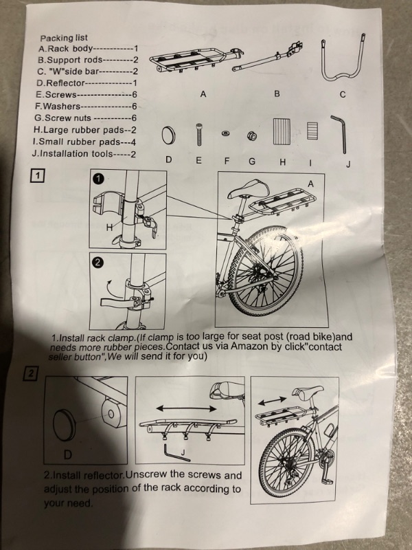 Photo 3 of * see all images * 
DIRZA Rear Bike Rack Bicycle Cargo Rack