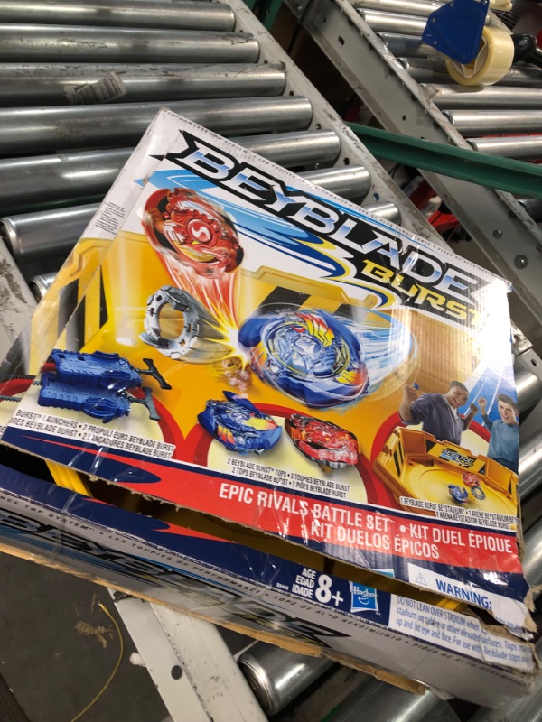 Photo 3 of Beyblade Burst Epic Rivals Battle Set – Complete Set with Beyblade Burst Beystadium, Battling Tops, and Launchers 