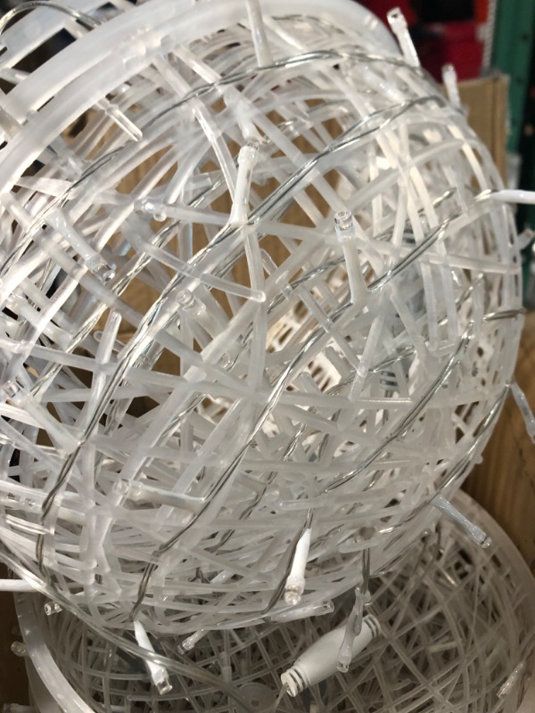 Photo 4 of * not functional * sold for parts * repair *
Retisee 4 Pcs Globe Rattan Ball String Lights Hanging Tree Lights, 13.1 Feet 40 LED Warm White Fairy Lights 