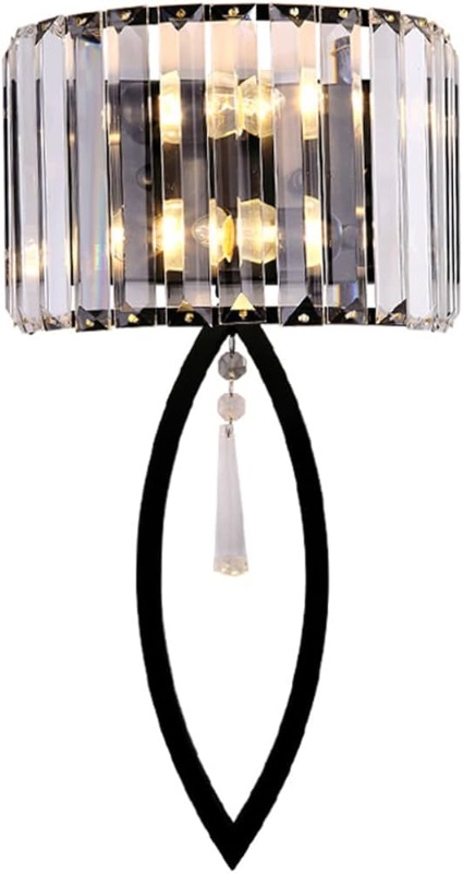 Photo 1 of Pobllem Modern Crystal Wall Light Black Glass Crystal Wall 