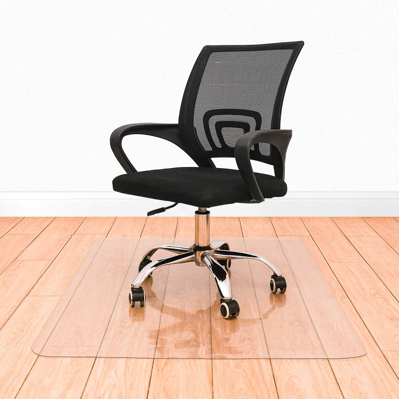 Photo 1 of Office Desk Chair Mat for Hard Wood Floor Thick PVC Matte 48" x 36",Transparent Sturdy Chair Mat 48" x 36" Hard Floor-clear