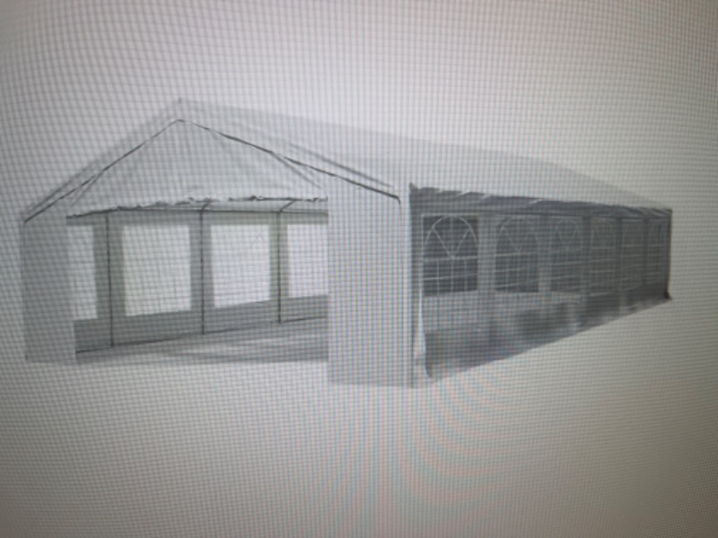 Photo 1 of 7 BOX SET//UNKNOWN MISSING ITEMS//PARTS ONLY NONREFUNDABLE*40 ft. x 20 ft. White Large Outdoor Carport Canopy Party Tent