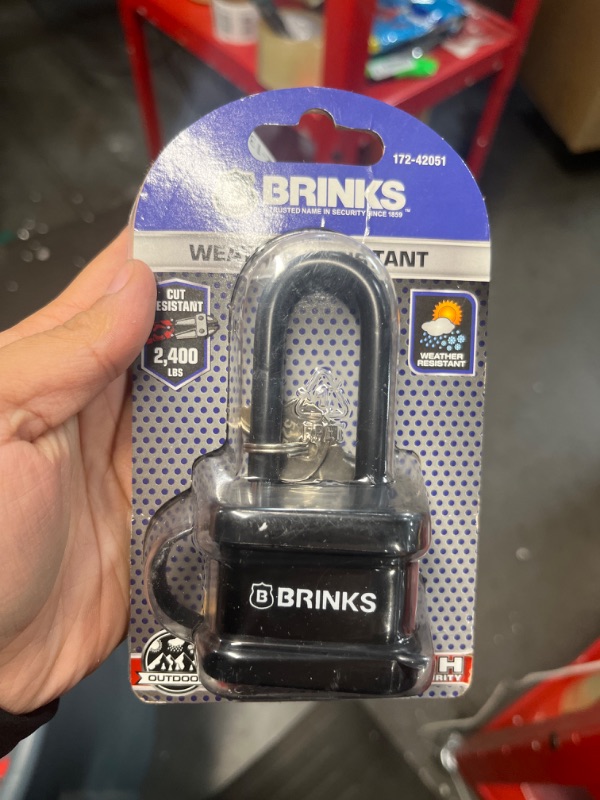 Photo 2 of BRINKS - 40mm Laminated Steel Weather Resistant Padlock with 2” Shackle 