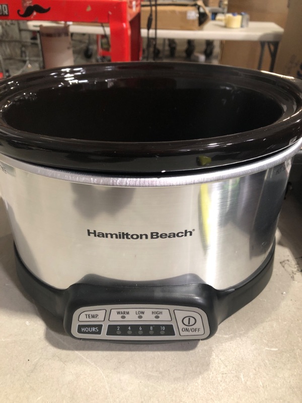 Photo 2 of * used * see images * 
Hamilton Beach Programmable Slow Cooker with Flexible Easy Programming, 5 Cooking Times