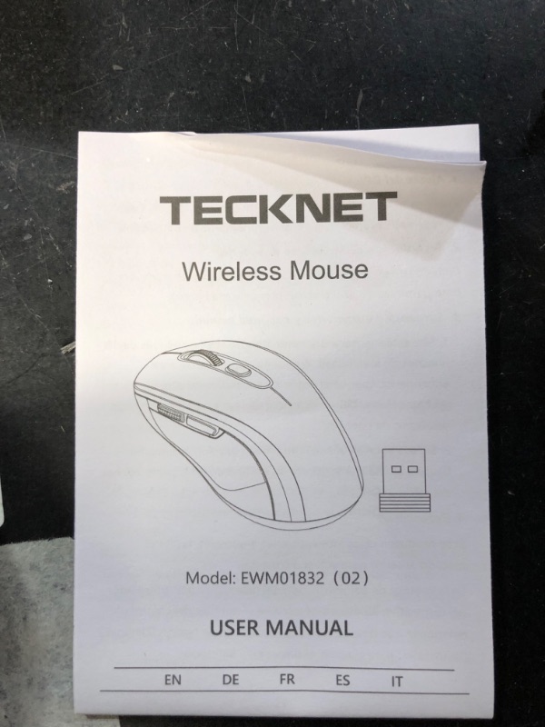 Photo 2 of Bluetooth Wireless Mouse, TECKNET 3 Modes Bluetooth 5.0 & 3.0 Mouse 2.4G Wireless Portable Optical Mouse with USB Nano Receiver, 2400 DPI for Laptop, MacBook, PC, Windows, Android, OS System (Blak) Black