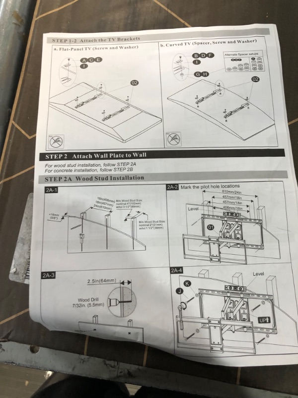 Photo 4 of ***USED - UNABLE TO TEST***
Rentliv TV Mount Full Motion TV Wall Mount Bracket with Articulating Arms for 37-80 Inch TVs