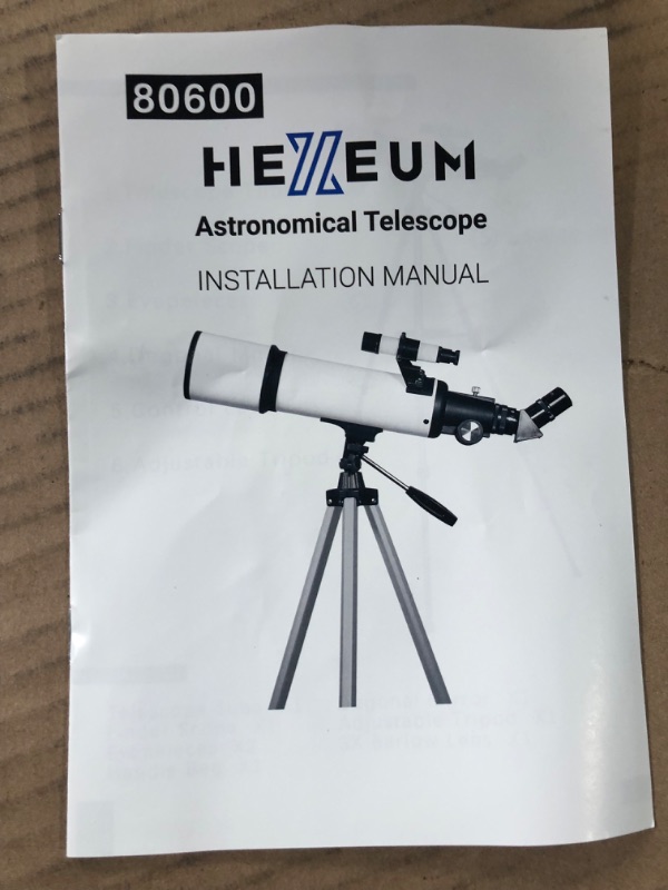 Photo 2 of Telescope for Adults & Beginner Astronomers - 80mm Aperture 600mm Fully Multi-Coated High Transmission Coatings with AZ Mount Tripod Phone Adapter, Carrying Bag, Wireless Control. Black