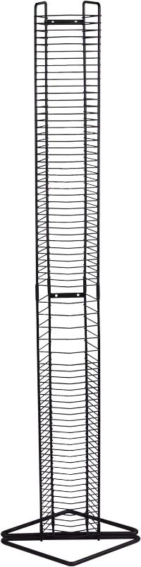 Photo 1 of Atlantic Onyx Wire CD Tower - Holds 80 CDs in Matte Black Steel, PN 1248