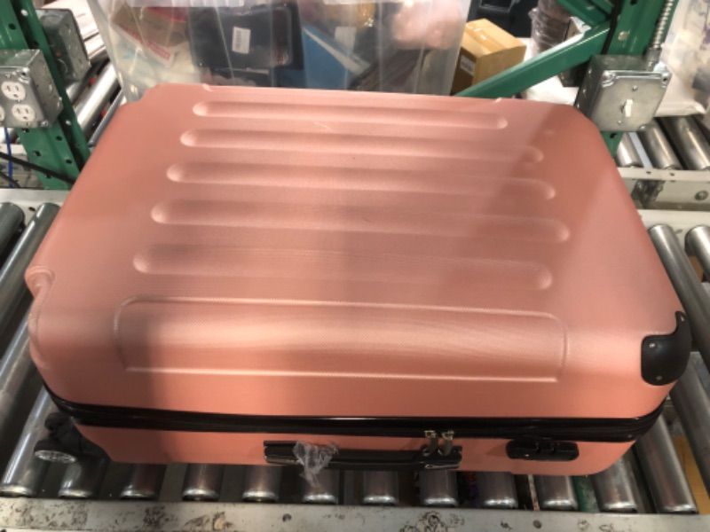 Photo 4 of **damaged**Karl home 3-Piece Luggage Set Travel Lightweight Suitcases with Rolling Wheels, TSA lock & Moulded Corner, Carry on Luggages for Business, Trip, Rose Gold (20"/24"/28")