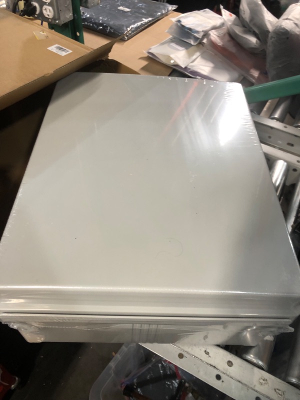 Photo 2 of Gratury Junction Box, IP67 Waterproof Plastic Enclosure for Electrical Project, Hinged Grey Cover, Includes Mounting Plate and Wall Bracket 510×410×200mm (20"×16.1"×7.9")