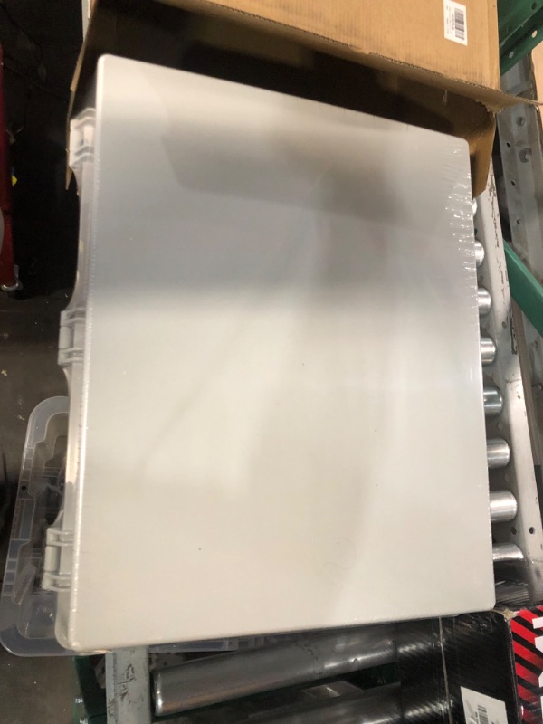 Photo 3 of Gratury Junction Box, IP67 Waterproof Plastic Enclosure for Electrical Project, Hinged Grey Cover, Includes Mounting Plate and Wall Bracket 510×410×200mm (20"×16.1"×7.9")