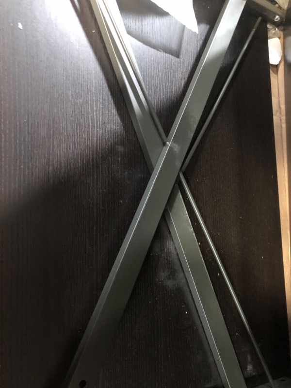 Photo 1 of **damaged**SHW Vista L-Shape Desk with Monitor Stand, Espresso L-Shaped Espresso