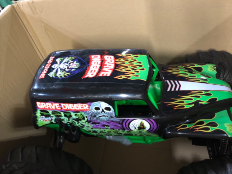 Photo 2 of **no remote***Monster Jam, Official Mega Grave Digger All-Terrain Remote Control Monster Truck, Over 2 Ft. Tall, 1:6 Scale, Kids Toys for Boys and Girls Ages 4 and up Mega Grave Digger (V2)