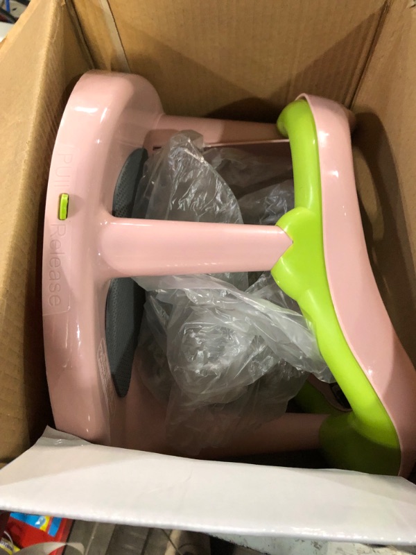 Photo 4 of Baby Bath Seat for Babies 6 Months & Up/Integrated Non-Slip Mat/Infant Bath Seat Ring for Sitting Up in The Tub with Suction Cups (Pink)