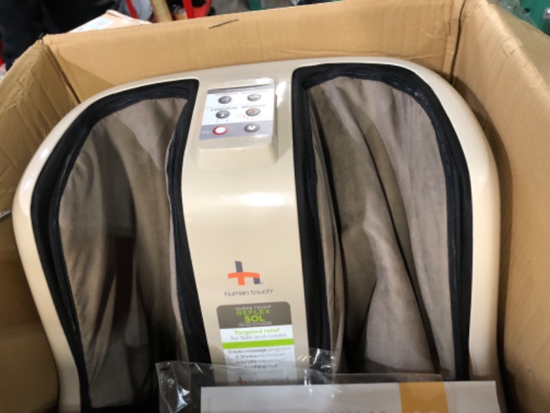 Photo 2 of ***NOT FUNCTIONAL - FOR PARTS ONLY - NONREFUNDABLE - SEE COMMENTS***
Human Touch Reflex SOL Foot & Calf Massager w/ Heat - Plantar Fasciitis Relief + Circulation + Shiatsu Deep Kneading + Vibrating for Stress + Compression - Adjustable for Women and Men u