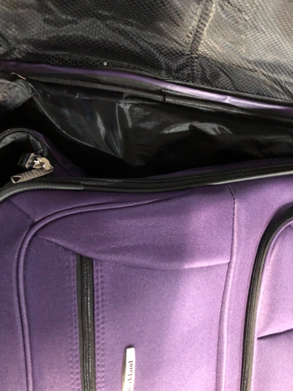 Photo 6 of **damaged**Rockland Journey Softside Upright Luggage Set, Purple, 4-Piece (14/19/24/28) 4-Piece Set (14/19/24/28) Purple