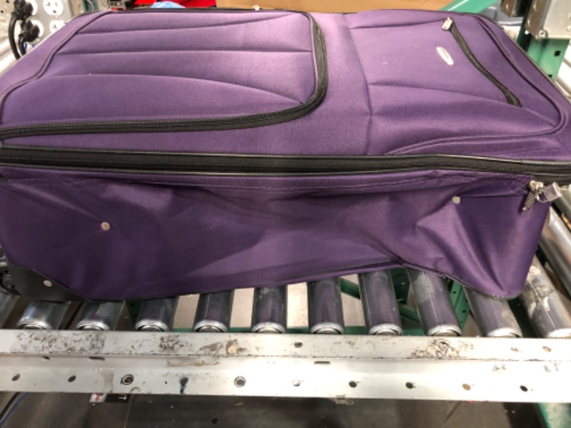 Photo 5 of **damaged**Rockland Journey Softside Upright Luggage Set, Purple, 4-Piece (14/19/24/28) 4-Piece Set (14/19/24/28) Purple