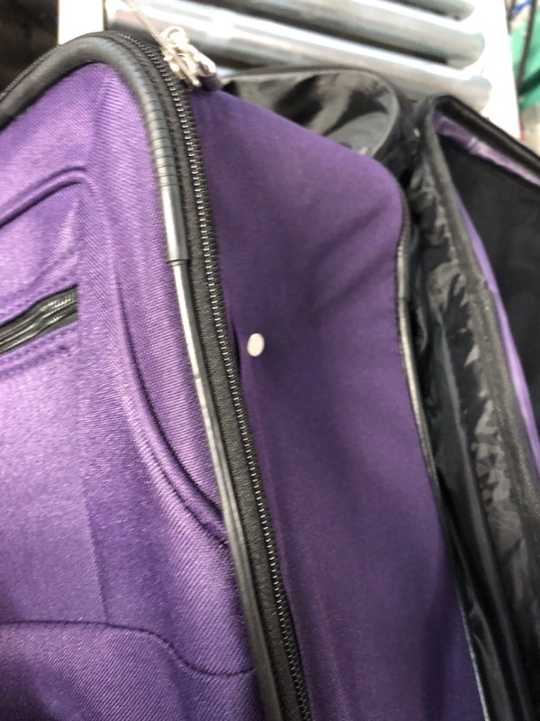 Photo 3 of **damaged**Rockland Journey Softside Upright Luggage Set, Purple, 4-Piece (14/19/24/28) 4-Piece Set (14/19/24/28) Purple