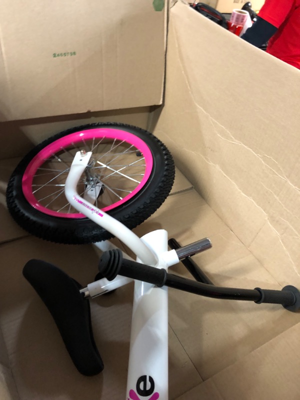 Photo 5 of **POSSIBLE MISSING HARDWARE**
 Bixe Balance Bike: for Big Kids Aged 4, 5, 6, 7, 8 and 9 Years Old - No Pedal Sport Training Bicycle | 16inch Wheel Pink