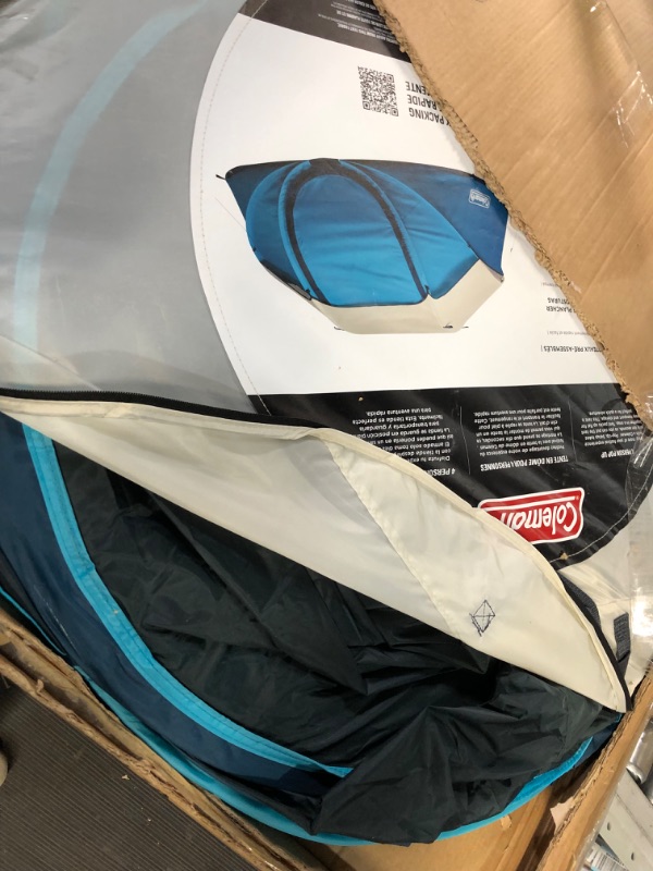 Photo 3 of ***SEEN NOTESNBELOW***Coleman Pop-Up Camping Tent 4 Person Blue