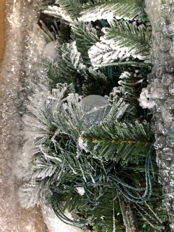 Photo 1 of **SEE NOTES**
Fraser Hill Farm 7.5-ft Pine Pre-lit Flocked Artificial Christmas Tree with LED Lights
