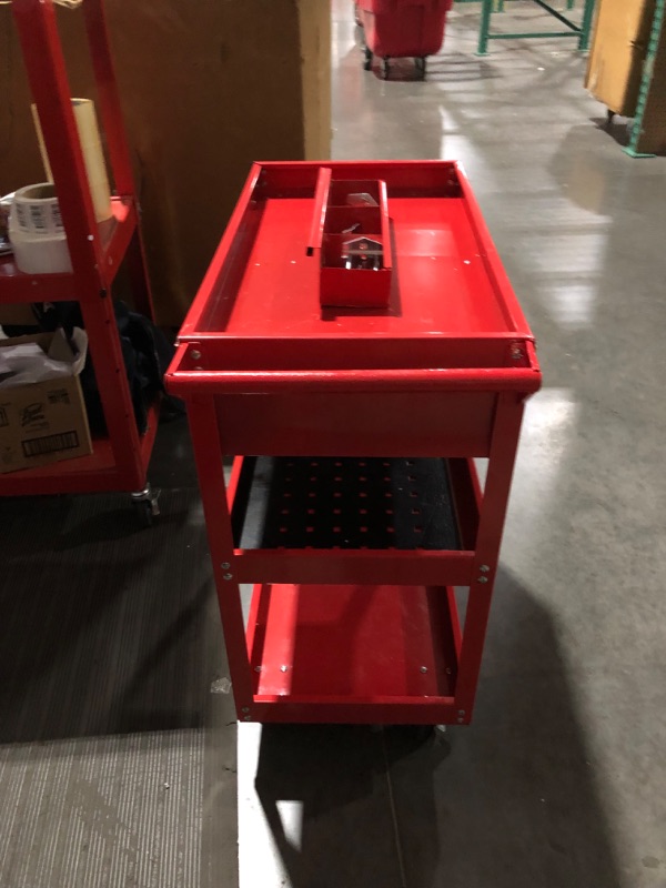 Photo 3 of ***USED - MISSING PARTS - PARTIALLY ASSEMBLED - NO PACKAGING***
SILVEL 3 Tier Rolling Tool Cart, 330 LBS Capacity Heavy Duty Utility Cart