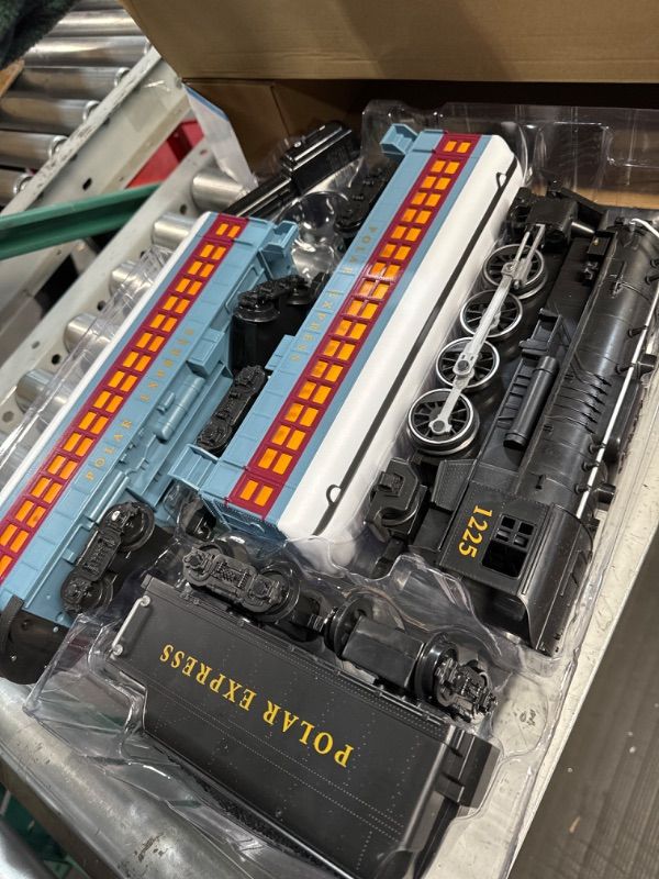 Photo 2 of Lionel The Polar Express Ready-to-Play Set, Battery-Powered Berkshire-Style Model Train Set with Remote , Black