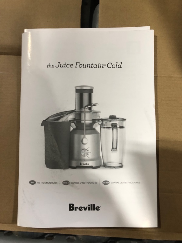 Photo 3 of Breville Juice Fountain Cold Juicer, Silver, BJE430SIL