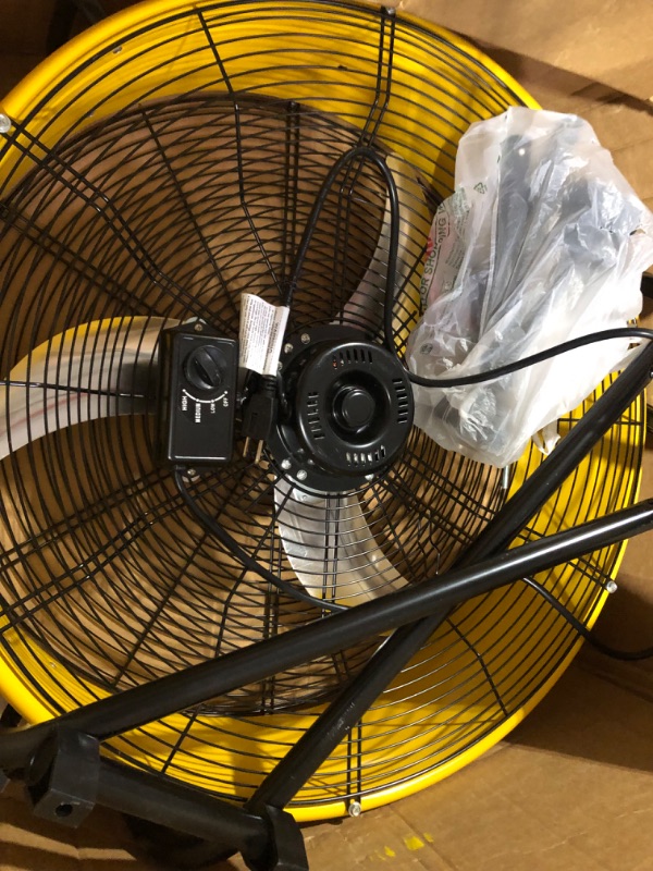 Photo 2 of Simple Deluxe 24 Inch Heavy Duty Metal Industrial Drum Fan, 3 Speed Floor Fan