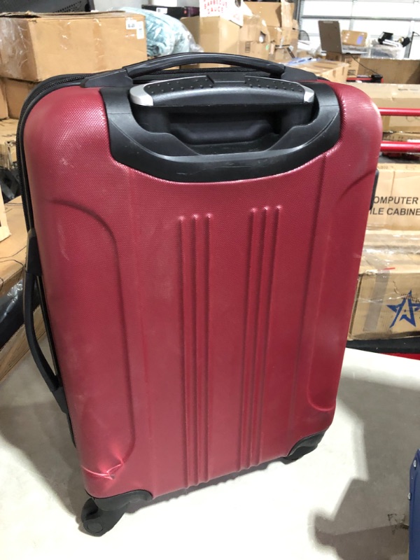 Photo 1 of **NONREFUNDABLE**FOR PARTS OR REPAIR**SEE NOTES**
Travelers Club Chicago Hardside Expandable Spinner Luggages, Rhubarb, 20" Carry-On MAROON