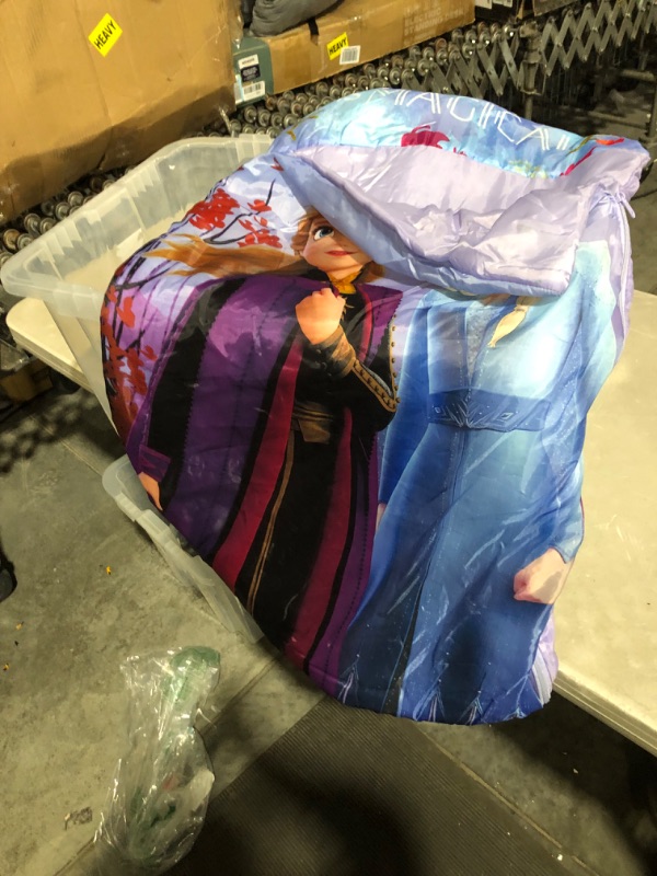 Photo 3 of Disney Frozen 2 Foldable Slumber Cot with Detachable Printed Sleeping Bag Featuring Anna & Elsa, Ages 3+