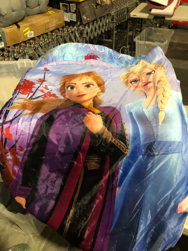 Photo 2 of Disney Frozen 2 Foldable Slumber Cot with Detachable Printed Sleeping Bag Featuring Anna & Elsa, Ages 3+