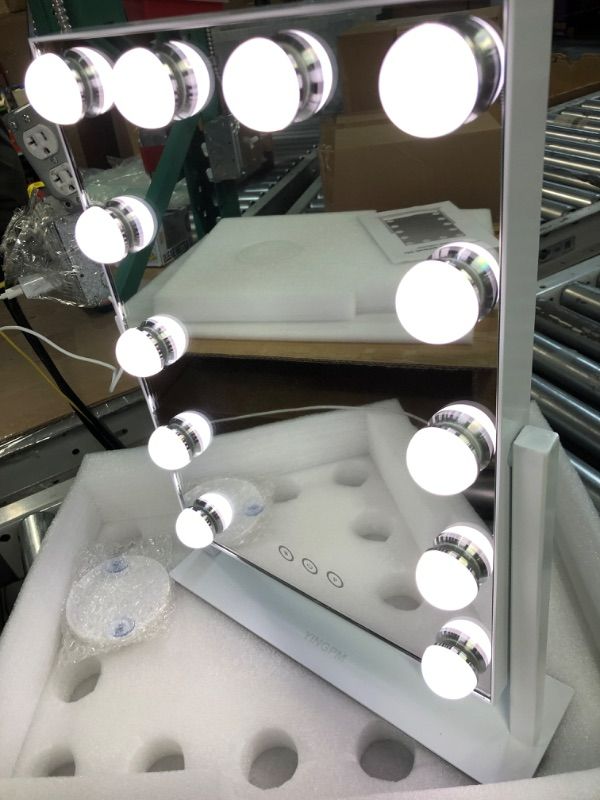 Photo 2 of Hollywood Vanity Mirror with Lights 12 LED Lighted Makeup Mirror Smart Touch Control