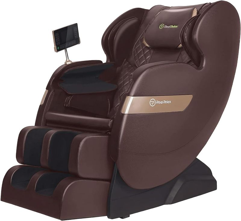 Photo 1 of **NON-REFUNDABLE*FOR PARTS ONLY*SEE NOTES*NON-FUNCITONAL
Real Relax 2024 Massage Chair of Dual-core S Track, Full Body Massage of Zero Gravity with APP Control, Brown